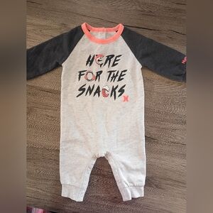 Hurley Gray and Coral Kids One Piece Outfit